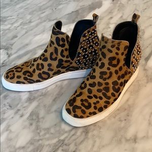 Steven by Steve Madden Leopard Studded Wedge